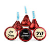 Personalized 70th Milestone Birthday Scroll Confetti Hershey's Kisses
