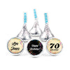 Personalized 70th Milestone Birthday Scroll Confetti Hershey's Kisses