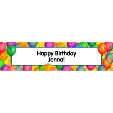 Personalized Balloon Bash 5 Ft. Banner