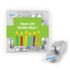 Personalized Birthday Candles JUST CANDY® favor cube with Hershey's Kisses