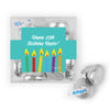 Personalized Birthday Candles JUST CANDY® favor cube with Hershey's Kisses