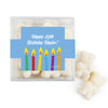Personalized Birthday Candles JUST CANDY® favor cube with Sugar Sanded Gummy Bears
