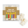 Personalized Birthday Candles JUST CANDY® favor cube with Sugar Sanded Gummy Bears