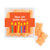 Personalized Birthday Candles JUST CANDY® favor cube with Sugar Sanded Gummy Bears