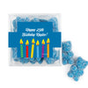 Personalized Birthday Candles JUST CANDY® favor cube with Sugar Sanded Gummy Bears
