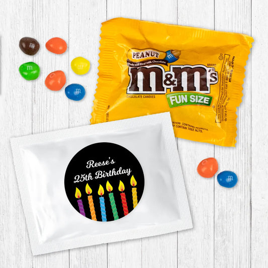 Personalized Birthday Candles Peanut M&Ms