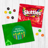 Personalized Birthday Candles Candy Favor Bag - M&Ms or Skittles