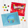 Personalized Birthday Candles Candy Favor Bag - M&Ms or Skittles