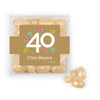 Personalized Milestones 40th Birthday Confetti JUST CANDY favor cube with Jelly Belly Jelly Beans
