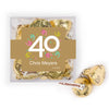 Personalized Milestone 40th Birthday Confetti JUST CANDY® favor cube with Hershey's Kisses