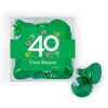 Personalized Milestone 40th Birthday Confetti JUST CANDY® favor cube with Hershey's Kisses