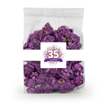 Personalized Birthday Confetti Candy Coated Popcorn 3.5oz Bag