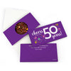 Personalized Birthday Milestone Fifty Confetti Gourmet Infused Belgian Chocolate Bars (3.5oz)