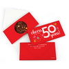Personalized Birthday Milestone Fifty Confetti Gourmet Infused Belgian Chocolate Bars (3.5oz)