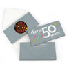 Personalized Birthday Milestone Fifty Confetti Gourmet Infused Belgian Chocolate Bars (3.5oz)