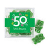 Personalized Milestones 50th Birthday Confetti JUST CANDY favor cube with Sugar Sanded Gummy Bears