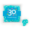 Personalized Milestones 30th Birthday Confetti JUST CANDY favor cube with Jelly Belly Jelly Beans
