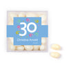 Personalized Milestones 30th Birthday Confetti JUST CANDY® favor cube with Jelly Belly Jelly Beans