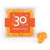 Personalized Milestones 30th Birthday Confetti JUST CANDY® favor cube with Jelly Belly Jelly Beans