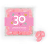 Personalized Milestones 30th Birthday Confetti JUST CANDY® favor cube with Jelly Belly Jelly Beans