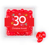 Personalized Milestones 30th Birthday Confetti JUST CANDY® favor cube with Jelly Belly Jelly Beans