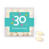 Personalized Milestones 30th Birthday Confetti JUST CANDY® favor cube with Jelly Belly Jelly Beans