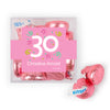Personalized Milestone 30th Birthday Confetti JUST CANDY® favor cube with Hershey's Kisses