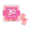 Personalized Milestones 30th Birthday Confetti JUST CANDY favor cube with Sugar Sanded Gummy Bears