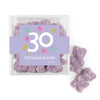 Personalized Milestones 30th Birthday Confetti JUST CANDY favor cube with Sugar Sanded Gummy Bears