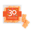 Personalized Milestones 30th Birthday Confetti JUST CANDY favor cube with Sugar Sanded Gummy Bears