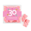 Personalized Milestones 30th Birthday Confetti JUST CANDY favor cube with Sugar Sanded Gummy Bears