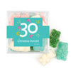 Personalized Milestones 30th Birthday Confetti JUST CANDY favor cube with Sugar Sanded Gummy Bears