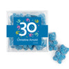 Personalized Milestones 30th Birthday Confetti JUST CANDY favor cube with Sugar Sanded Gummy Bears