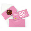 Personalized Birthday Milestone Eighty Confetti Gourmet Infused Belgian Chocolate Bars (3.5oz)