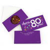 Personalized Birthday Milestone Eighty Confetti Gourmet Infused Belgian Chocolate Bars (3.5oz)