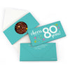 Personalized Birthday Milestone Eighty Confetti Gourmet Infused Belgian Chocolate Bars (3.5oz)