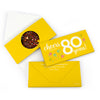 Personalized Birthday Milestone Eighty Confetti Gourmet Infused Belgian Chocolate Bars (3.5oz)