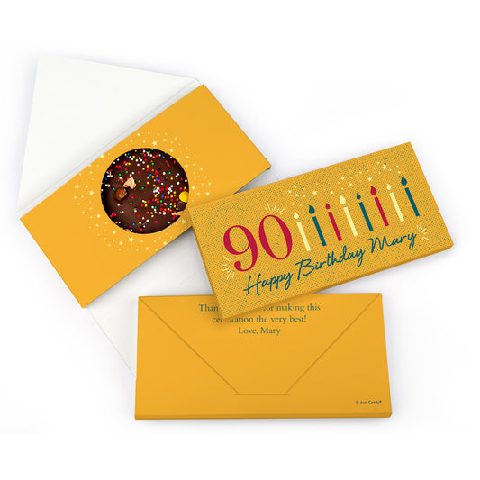 Personalized Birthday Adult Birthday Vintage Gourmet Infused Belgian Chocolate Bars (3.5oz)