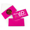 Personalized Birthday Milestone Sixty Confetti Gourmet Infused Belgian Chocolate Bars (3.5oz)