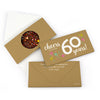 Personalized Birthday Milestone Sixty Confetti Gourmet Infused Belgian Chocolate Bars (3.5oz)