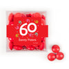 Personalized Milestone 60th Birthday Confetti JUST CANDY® favor cube with Just Candy Milk Chocolate Minis