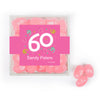 Personalized Milestones 60th Birthday Confetti JUST CANDY® favor cube with Jelly Belly Jelly Beans