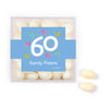 Personalized Milestones 60th Birthday Confetti JUST CANDY® favor cube with Jelly Belly Jelly Beans