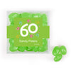 Personalized Milestones 60th Birthday Confetti JUST CANDY® favor cube with Jelly Belly Jelly Beans