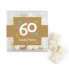 Personalized Milestones 60th Birthday Confetti JUST CANDY® favor cube with Sugar Sanded Gummy Bears