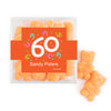 Personalized Milestones 60th Birthday Confetti JUST CANDY® favor cube with Sugar Sanded Gummy Bears
