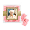 Personalized Milestones 100th Birthday Years in the Making JUST CANDY® favor cube with Sugar Sanded Gummy Bears