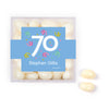 Personalized Milestones 70th Birthday Confetti JUST CANDY® favor cube with Jelly Belly Jelly Beans