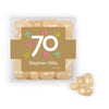 Personalized Milestones 70th Birthday Confetti JUST CANDY® favor cube with Jelly Belly Jelly Beans