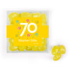 Personalized Milestones 70th Birthday Confetti JUST CANDY® favor cube with Jelly Belly Jelly Beans